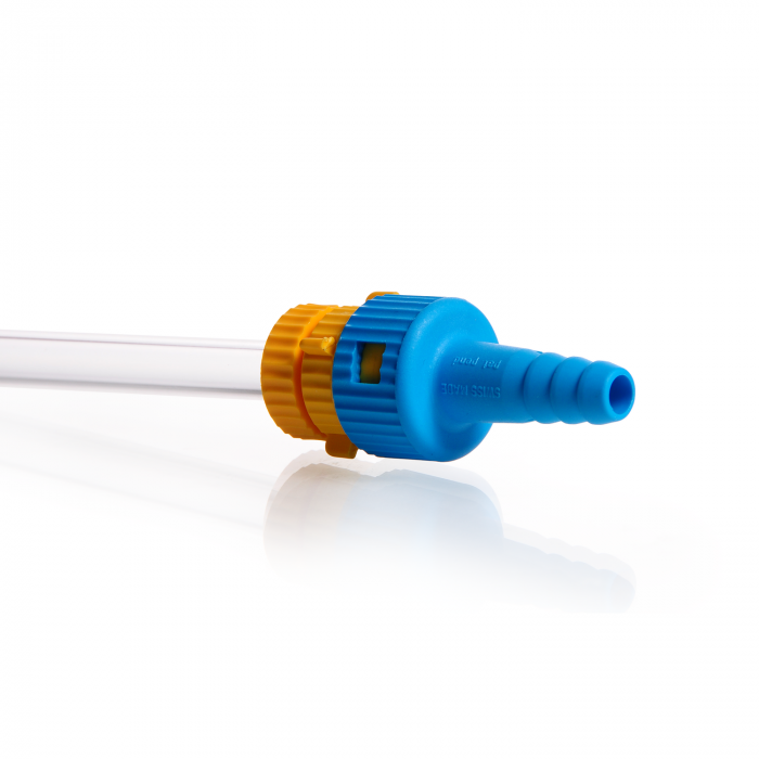 KECK Adapters KA, complete, yellow, from hose connection glass over screw cap G