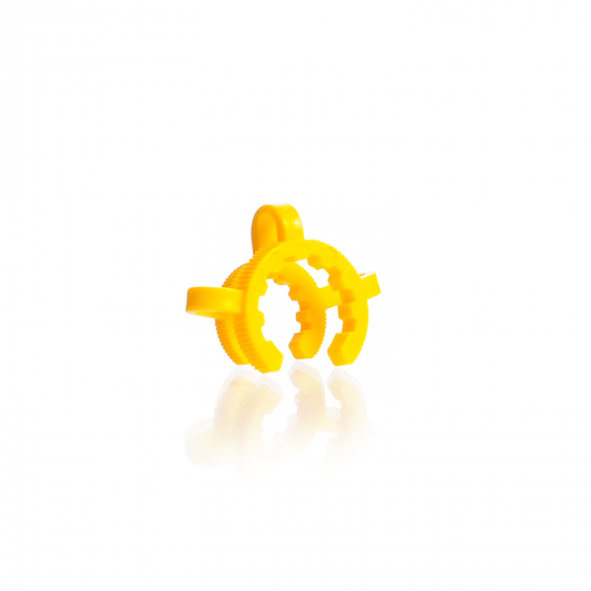 KECK-Clips for conical joints, POM, KC, NS 14.5, yellow, KECK-ART.-No. 01-14