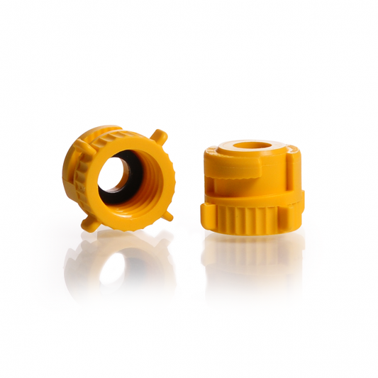 KECK Screw cap for adapter KA, with sealing EPDM 12 mm, GL 14, yellow, KECK-ART