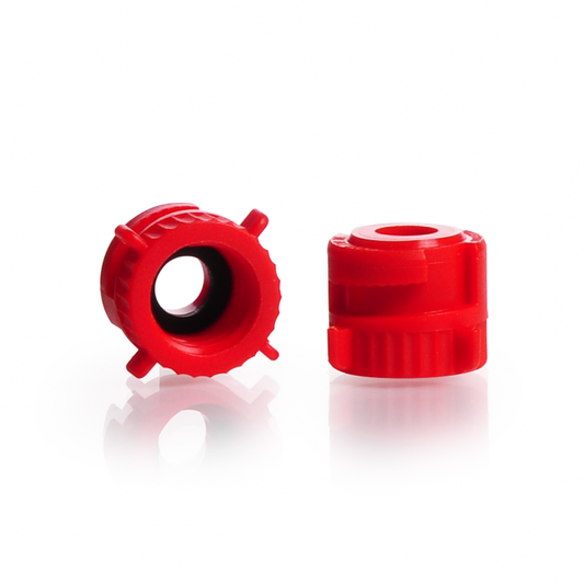 KECK Screw cap for adapter KA, with sealing EPDM 12 mm, RD 14, red, KECK-ART.-N
