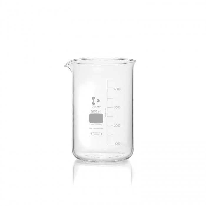Лабораториска стаклена чаша 5000 ml Duran