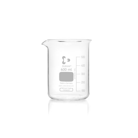 Лабораториска стаклена чаша 600 ml Duran