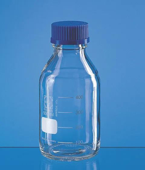 Laboratory bottle, Boro 3.3, graduated
 5000 ml GL 45 screw cap/pouring ring PP