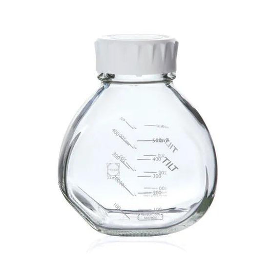 Media bottle 500 ml low Boro 3.3
GL 56 screw cap PP
H. 151 mm, with scale, vac