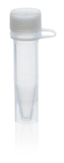 Microtube, PP, attached screw cap PE
1,5 ml, selfstanding, ungrad.
attached sc