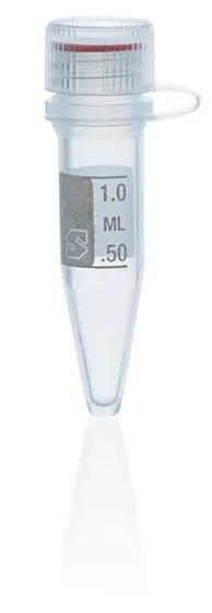 Microtube PP, attached screw cap PP
1,5 ml, round bottom, grad.
attached screw