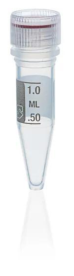 Microtube PP, bulk screw cap PP
1,5 ml, round bottom, sterile, grad.
screw cap