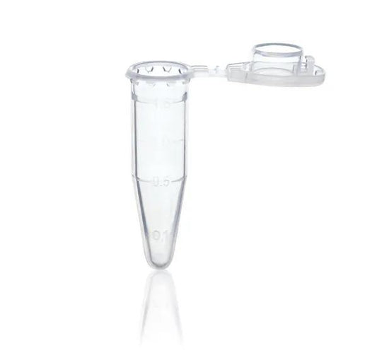 Microtube PP colorless
1,5 ml, with lid locking
BIO-CERT® PCR QUALITY, pack of