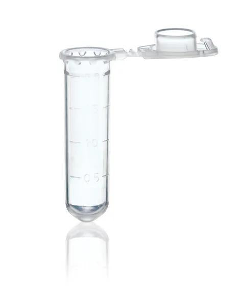 Microtube PP colorless
2,0 ml, with lid locking
BIO-CERT® PCR QUALITY, pack of