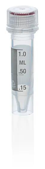 Microtube, PP, tamper-evident screw cap
1,5 ml, selfstanding, sterile, graduate