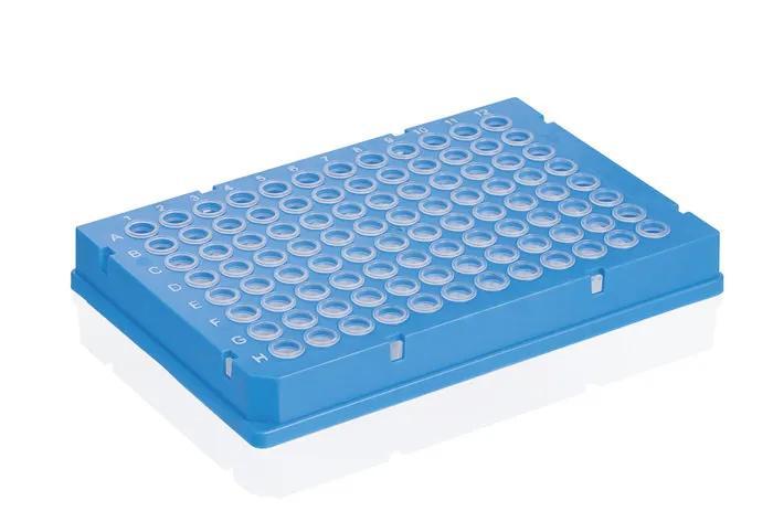 PCR-plate 96-well, Rigid Frame, PC/PP
blue full skirt. Low Profile, 50 pcs
wel