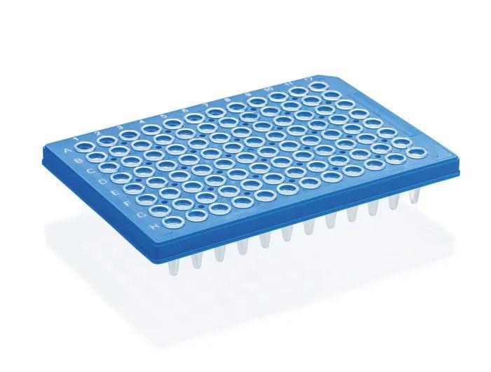 PCR-plate 96-well, Rigid Frame, PC/PP
blue semi skirt. Stand.Profile 50 pcs
we