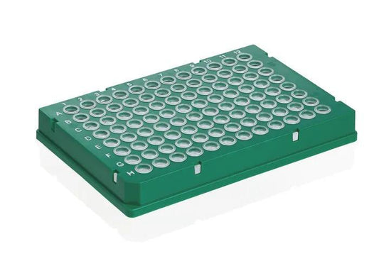 PCR-plate 96-well, Rigid Frame, PC/PP
green full skirt. Low Profile, 50 pcs
we
