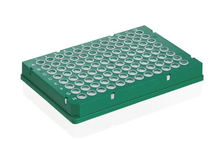 PCR-plate 96-well, Rigid Frame, PC/PP
green full skirt. Low Profile, 50 pcs
we