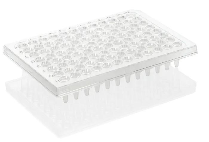 PCR-plate 96-well, Rigid Frame, PC/PP
transp. semi skirt. Stand.Profile 50 pcs