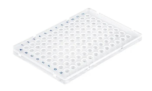 PCR plate, 96-well, semi-skirted
Low Profile, raised skirt, clear 50 pcs.
PP,