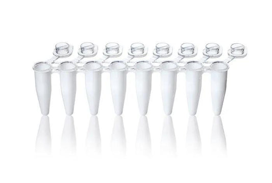 PCR-tube w.3 connectors strip/8 white
0,2 ml att.cap Standard f. qPCR 120 p.
P