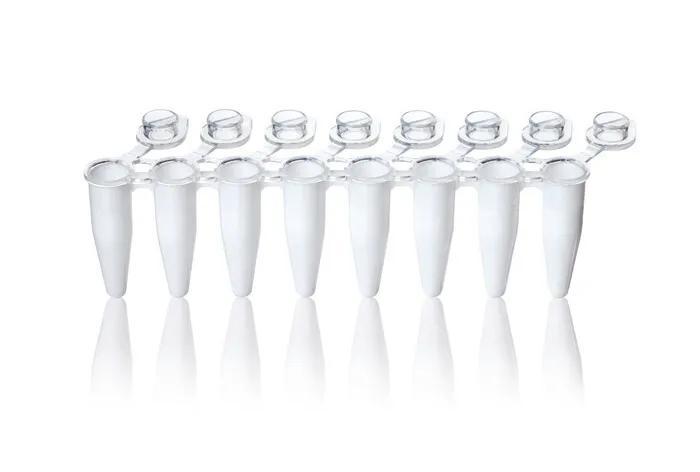 PCR-tube w.3 connectors strip/8 white
0,2 ml att.cap Standard f. qPCR 120 p.
P