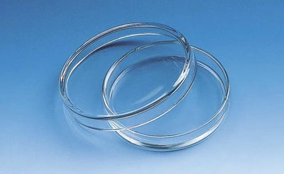 Petri dish, soda-lime glass
lid dia. 100 mm, h. of dish 20 mm
cut edges fire-p