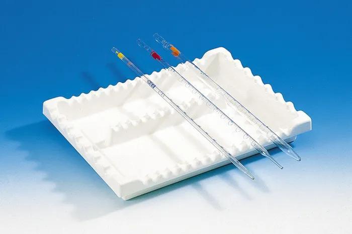 Pipette tray PVC f. small-vol. pipettes
355 x 300 x 45 mm, nine oblong dividers