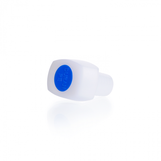 Plastic stopper PE, with blue insert, NS 19/26