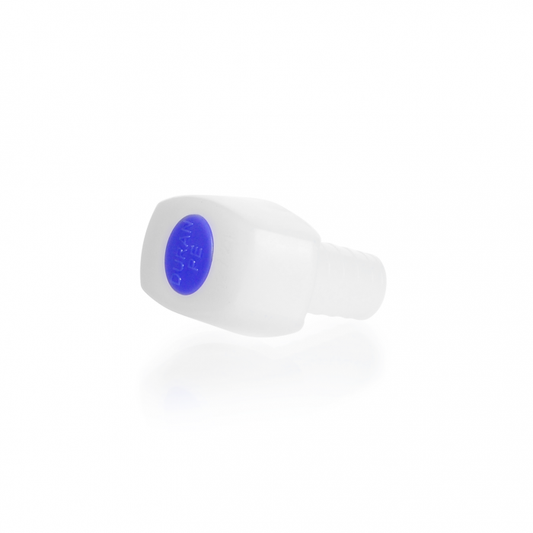 Plastic stopper PE, with violet insert, NS 12/21