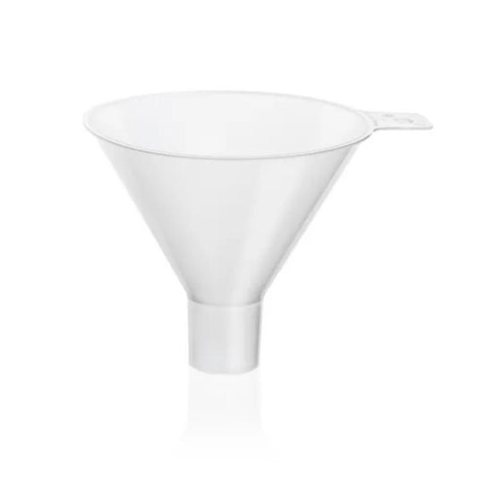 Powder funnel short, wide stem, PP
out.dia.100 mm stem dia. 26 mm l. 25 mm