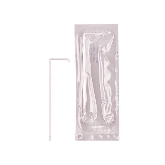 Promed ® L-shape spreader in PS, white colour, individually wrapped in peel-pack