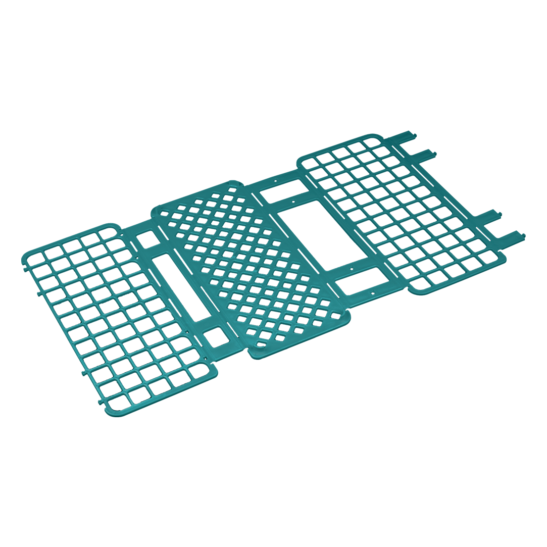 Promed ® not-assembled rack in PP for test tubes o 16 mm, 60 places, Light Blue