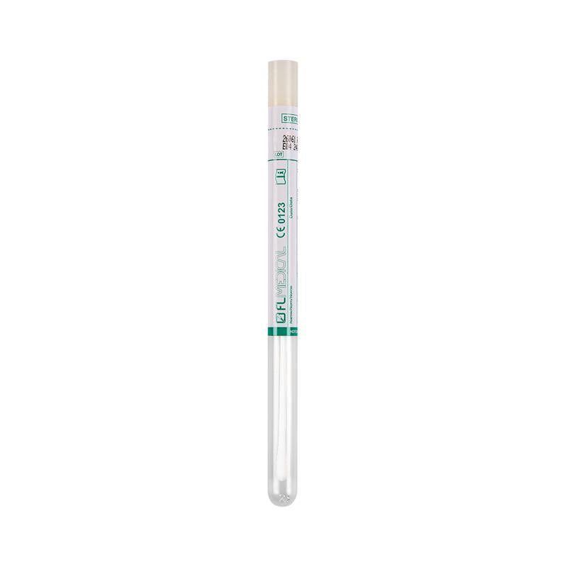 Promed ® swab plastic stick with rayon tip in PP test tube 12x150 mm, sterile
