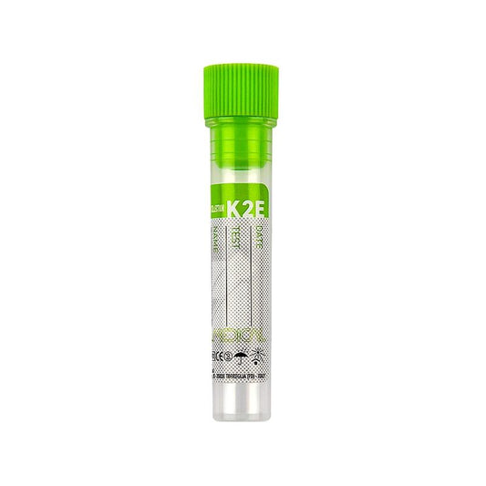 Promed ® test tube 12x56 mm with K2 EDTA x 1 ml of blood light green cap
