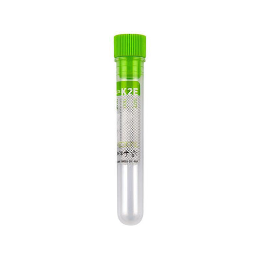 Promed ® test tube 12x86 mm with K2 EDTA x 2,5 ml of blood light green cap
