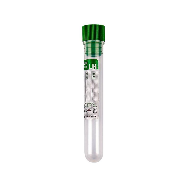 Promed ® test tube 13x75 mm with lithium heparin x 4 ml of blood dark green cap