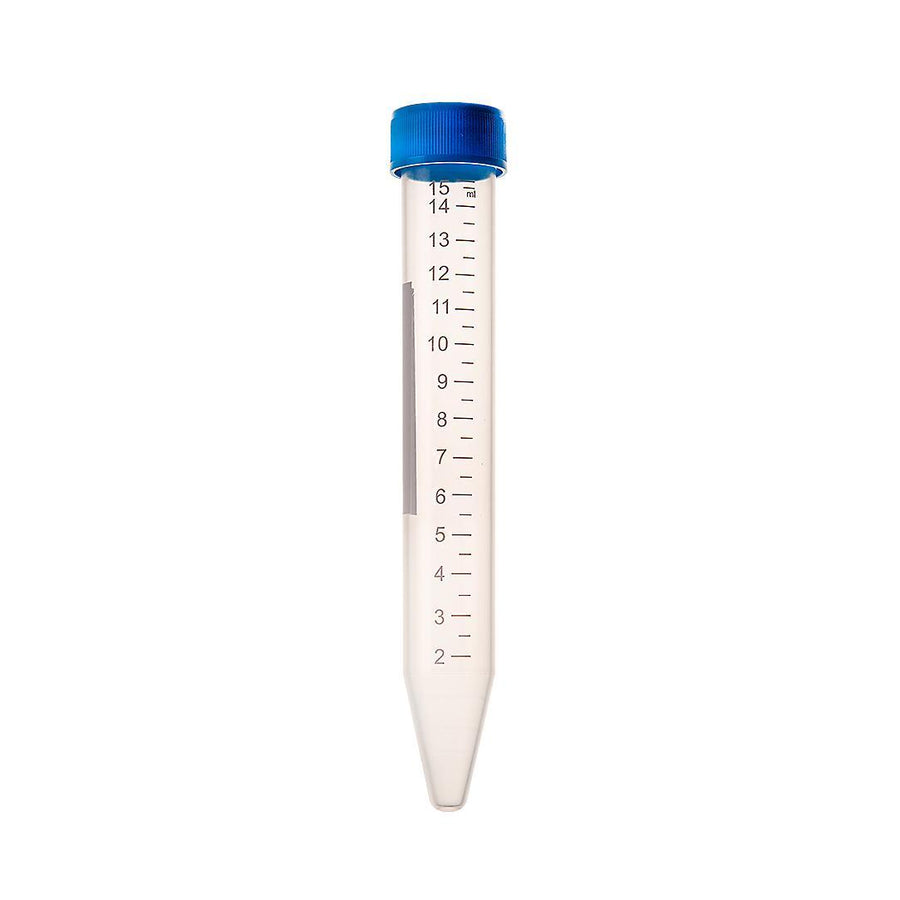 Promed ® test tube 30x115 mm 50 ml conical in PP light blue screw cap graduated