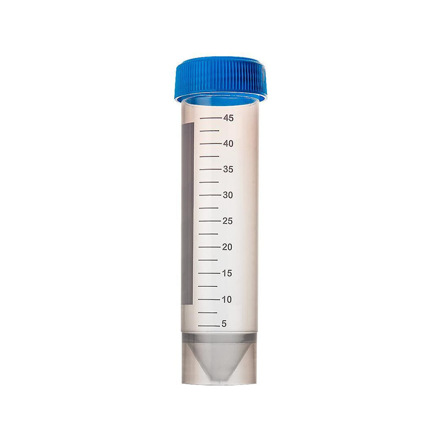 Promed ® test tube 30x115 mm 50 ml conical in PP light blue screw cap graduated