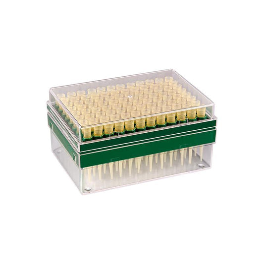 Promed ® yellow tip Gilson type from 0 to 200 µl in 96 places rack