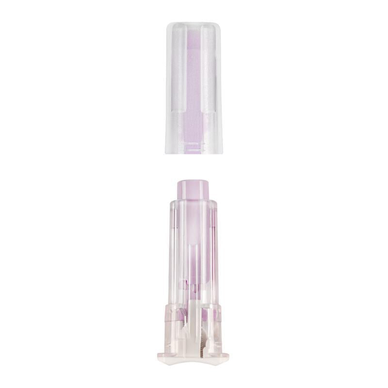 Safety lancet 28G, penetration depth 1,8 mm, pink, sterile
