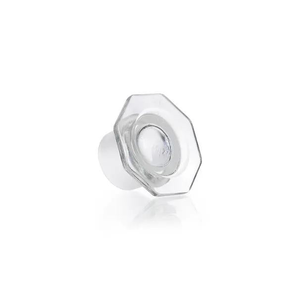 SBW glass flat-head stoppers, semi-hollow, octagonal, NS 45/27