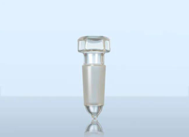 SBW glass flat-head stoppers, short, NS 14/15B