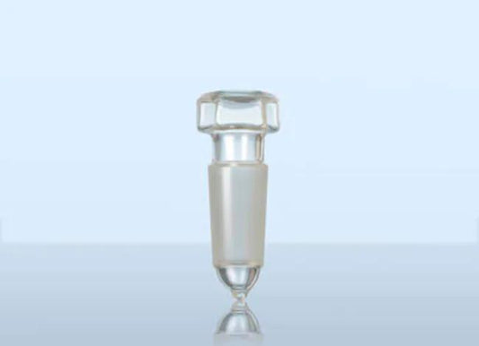 SBW glass flat-head stoppers, short, NS 14/15B