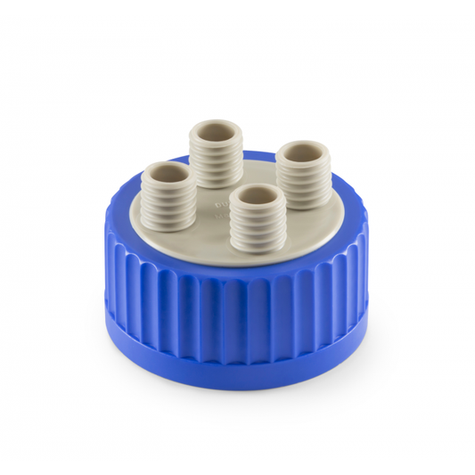 Screw cap GLS 80 with 4x GL 18 ports and EPDM gasket