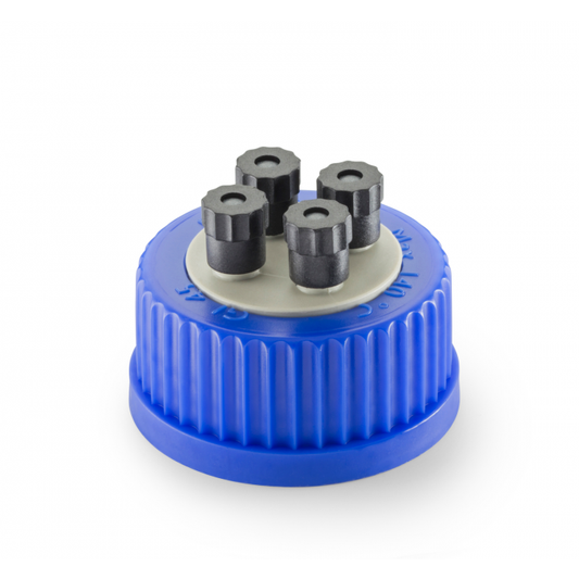 Screw Cap HPLC, GL 45, PP, 4 Port assembled, for DURAN® laboratory glass Glass