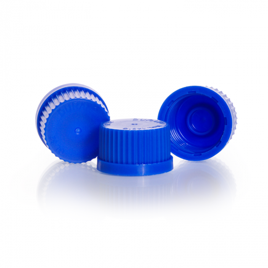 Screw-caps with lip seal, GL 32, PP, blue, for DURAN® laboratory glass Glass Bo