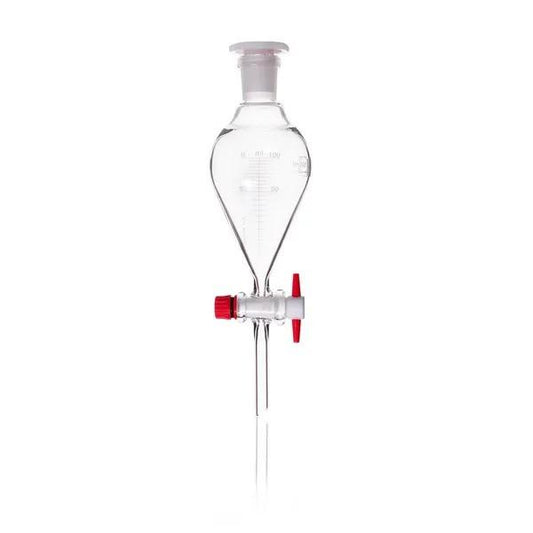 Separating funnel, conical DURAN® with PTFE key, graduated, 250 ml