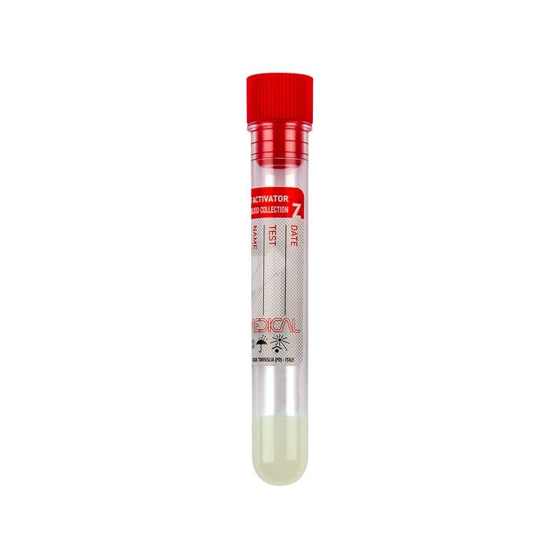 Separmed ® test tube 12x86 mm in PMMA with gel separator and clot activator, red