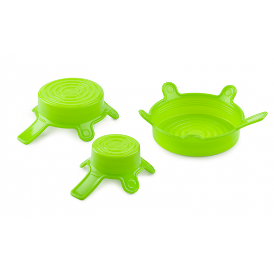 Silicone lid set S.M.L, GREEN
