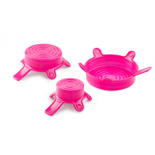 Silicone lid, set S/M/L, PINK