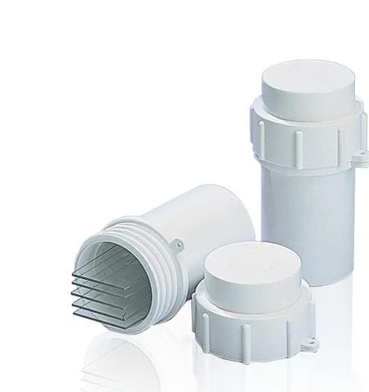 Slide box f. storage/transport PP round
for 5 thick or 10 thin slides
screw li