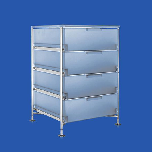 SLIDE STORING SYSTEM VERSION WITH FOUR FIXED SUPPORT FEET
