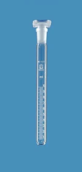 Test tube Boro 3.3 grad. with PP-stopper
10 ml:0,1 ml, NS 12/21, 15 x 165 mm
w